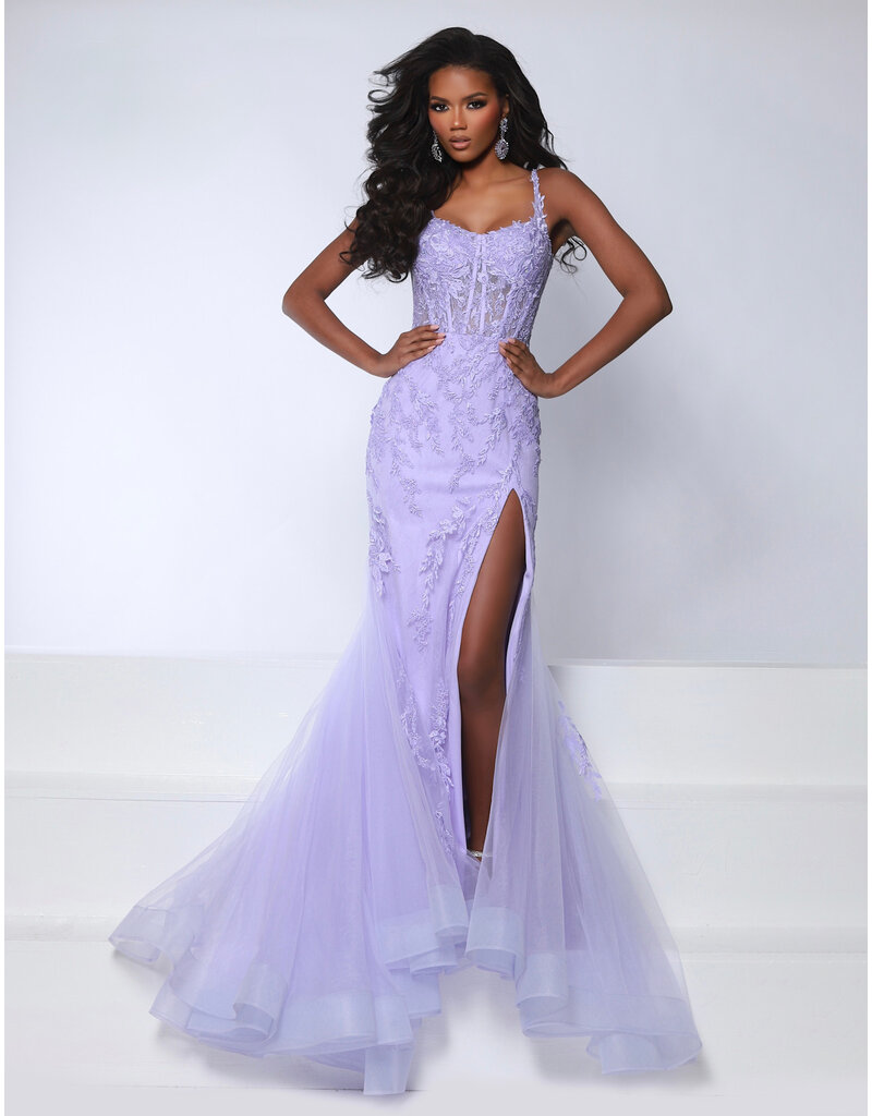 KATE PARKER Lace tank corset bodice tulle mermaid gown 26042