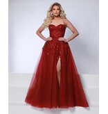 KATE PARKER Spaghetti strap sequin lace corset bodice tulle ballgown 26041