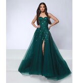 KATE PARKER Spaghetti strap sequin lace corset bodice tulle ballgown 26041