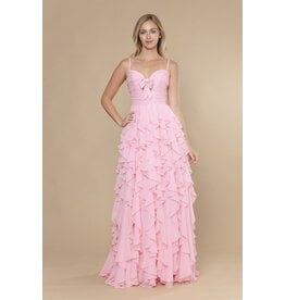 Spaghetti strap chiffon ruffle a-line 2526024