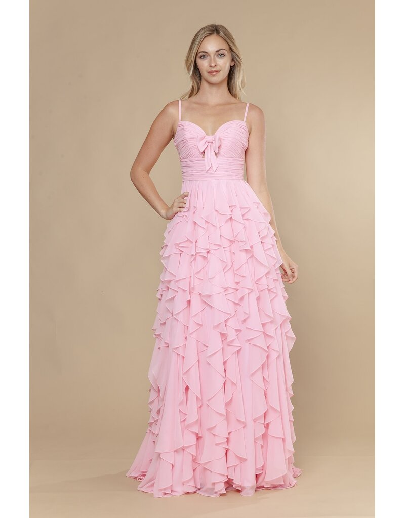Spaghetti strap chiffon ruffle a-line 2526024