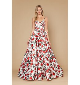Tank floral ballgown w/bow 2526190