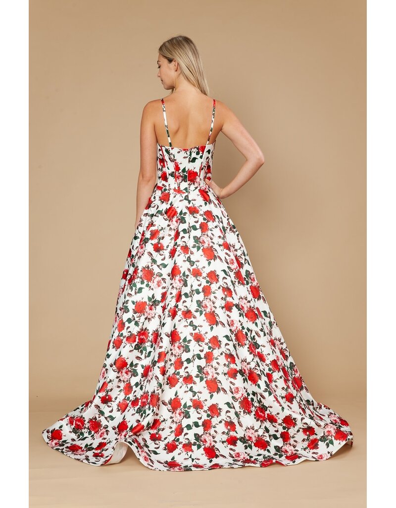 Tank floral ballgown w/bow 2526190