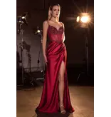 Ladivine Spaghetti strap beaded corset bodice glitter jersey skirt CC26408