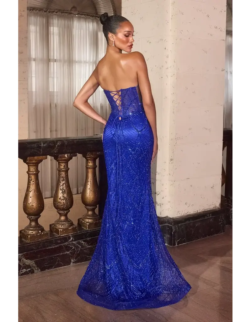 Ladivine Strapless glitter beaded mermaid J82688