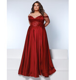 KATE PARKER Off the shoulder lace corset bodice a-line gown 26262