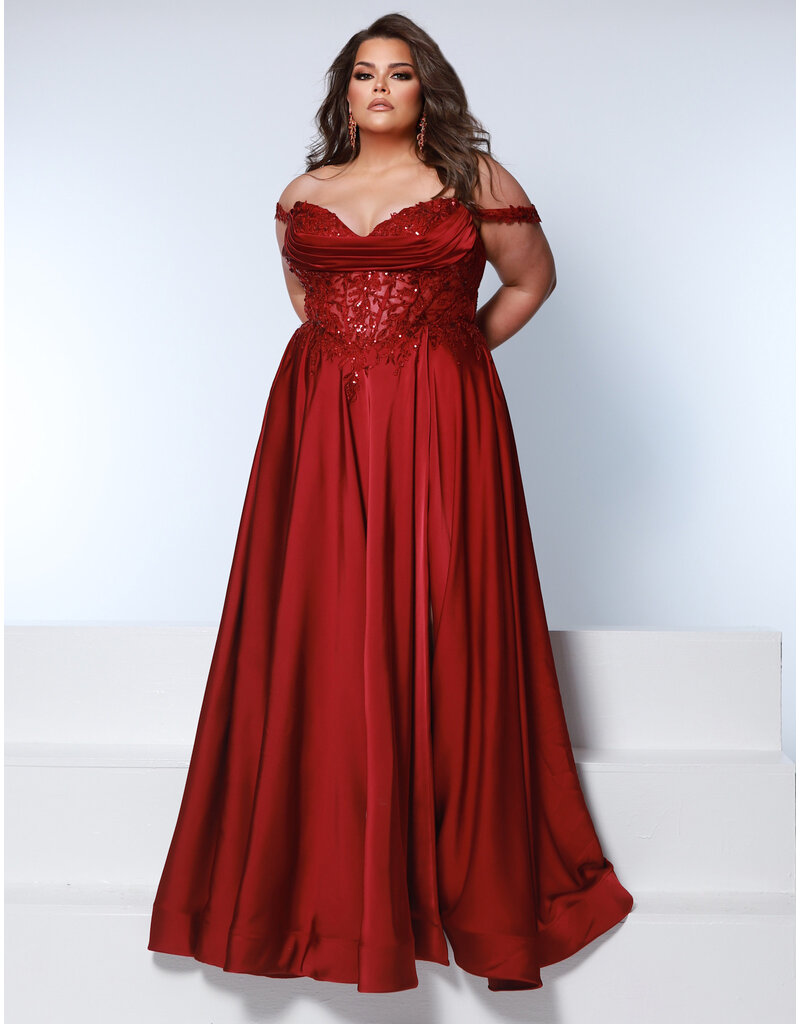 KATE PARKER Off the shoulder lace corset bodice a-line gown 26262