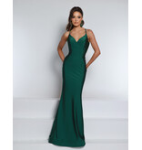 KATE PARKER Fit n flare jersey v-neck open back gown 25939