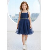 Spaghetti strap beaded belt tulle short skirt lace up back 9184