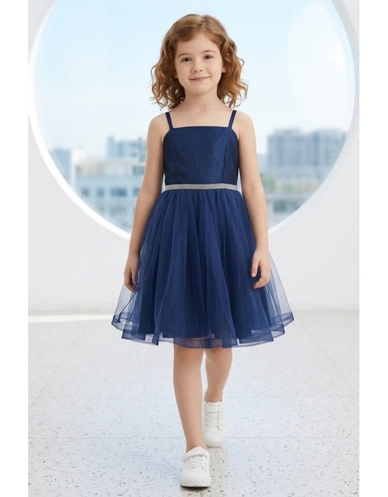 Spaghetti strap beaded belt tulle short skirt lace up back 9184