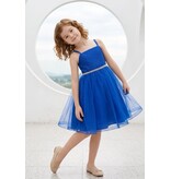 Spaghetti strap beaded belt tulle short skirt lace up back 9184