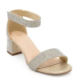 Rhinestone velcro ankle block heel JOHN-2