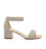 Rhinestone velcro ankle block heel JOHN-2