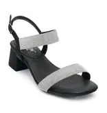 Low Block heel rhinestone toe/ankle strap GRACE-31