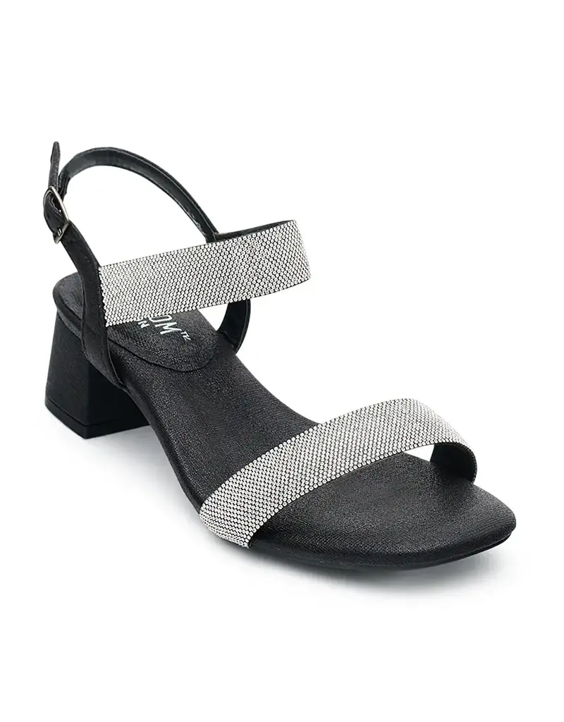 Low Block heel rhinestone toe/ankle strap GRACE-31