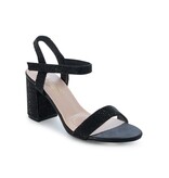 Full Rhinestone Ankle Strap 3.2" Block Heel ANNA-12