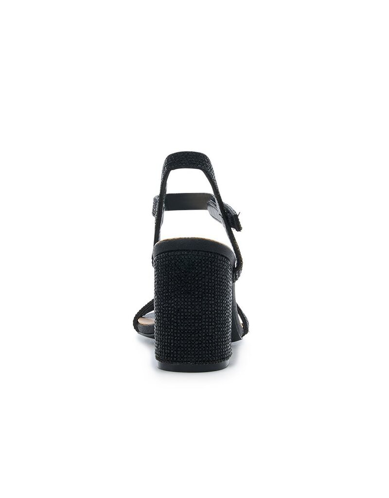 Full Rhinestone Ankle Strap 3.2" Block Heel ANNA-12