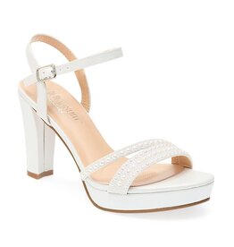 4" Platform block heel w/pearls AMARA-2P