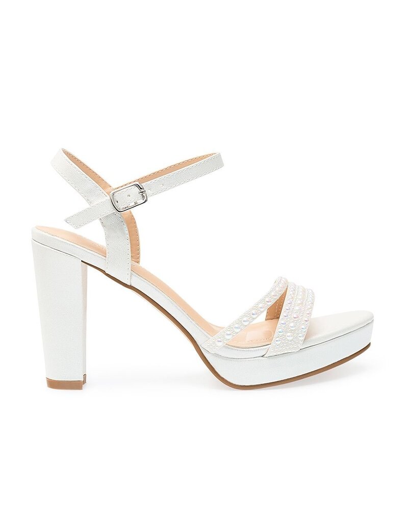 4" Platform block heel w/pearls AMARA-2P