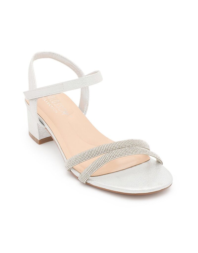 Low Block heel double rhinestone toe strap HAZEL-70