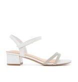 Low Block heel double rhinestone toe strap HAZEL-70