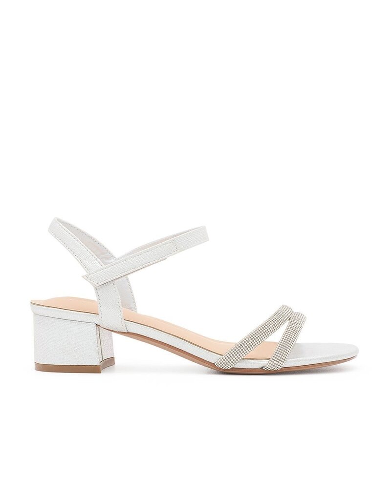 Low Block heel double rhinestone toe strap HAZEL-70