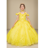 FLORAL APPLIQUE BALLGOWN 8415