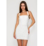 LOVESOME Lace up Tank beaded bow fitted short gown CD55647
