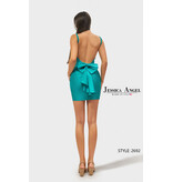 JESSICA ANGEL Jersey fitted tank short dress w/ bow 2692