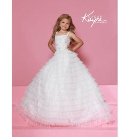 Sugar Kayne Layered tulle ballgown w/ embellished bodice C396