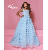 Sugar Kayne Layered tulle ballgown w/ embellished bodice C396