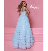 Sugar Kayne Layered tulle ballgown w/ embellished bodice C396