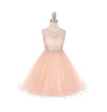 JR. MISS HIGH NECK, BEADED SHORT 5029