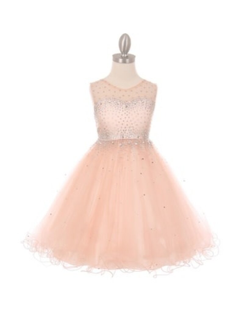 JR. MISS HIGH NECK, BEADED SHORT 5029