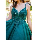 Lace tulle short dress w/ rhinestone top 5112J