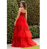 A-line ruffle tulle gown 8163J