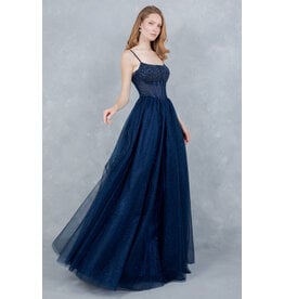 Elegant corset tulle a-line gown 8459J