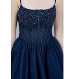 Elegant corset tulle a-line gown 8459J