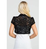 La Scala Cropped sequin lace shrug 11251