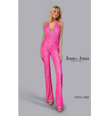 JESSICA ANGEL Stretch sequin jumpsuit w/ halter neck 2665
