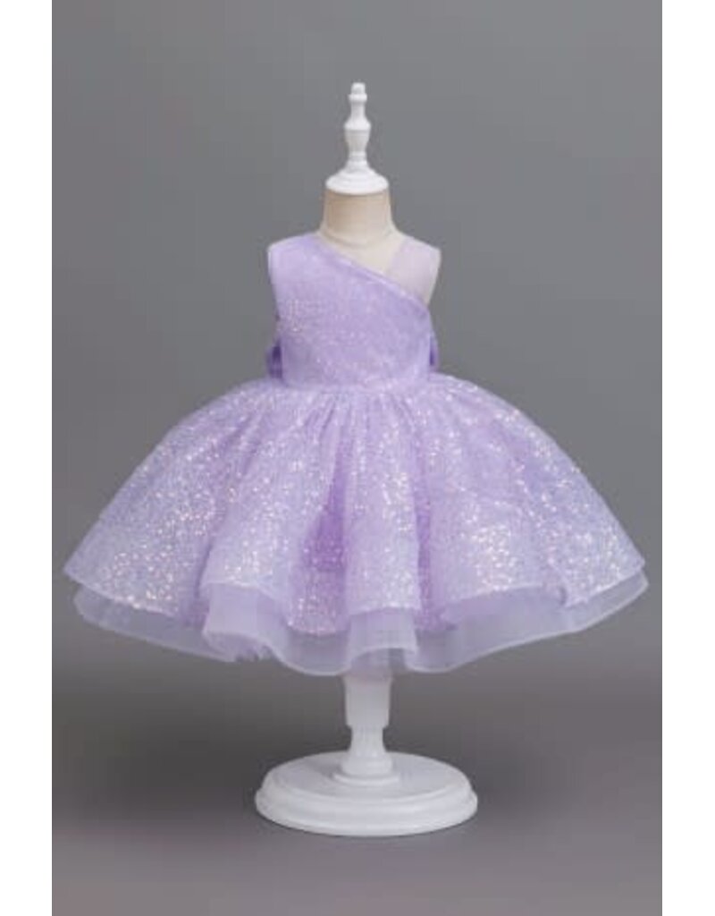 PrimaVibe One shoulder sequin tulle dress 612665