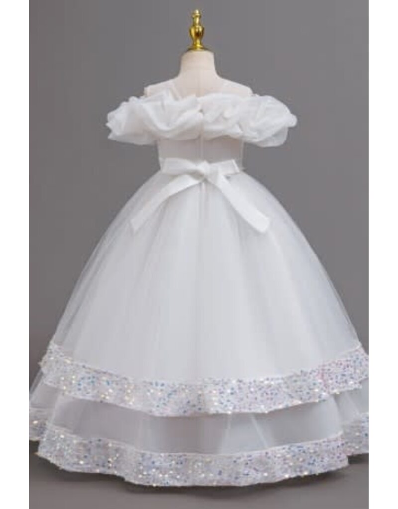 PrimaVibe Sequined Tulle Long Dress 612608