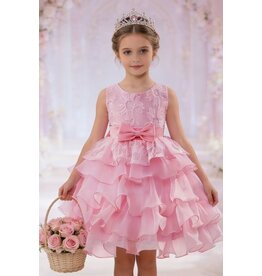 PrimaVibe Sleeveless embroidered lace tiered gown 612675