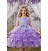 PrimaVibe Sleeveless embroidered lace tiered gown 612675