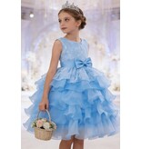 PrimaVibe Sleeveless embroidered lace tiered gown 612675