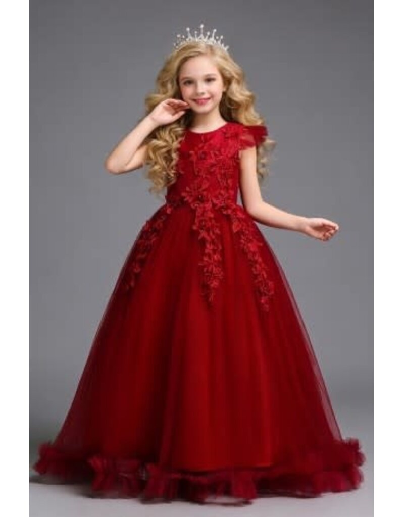PrimaVibe Ruffle hem tulle gown 622641
