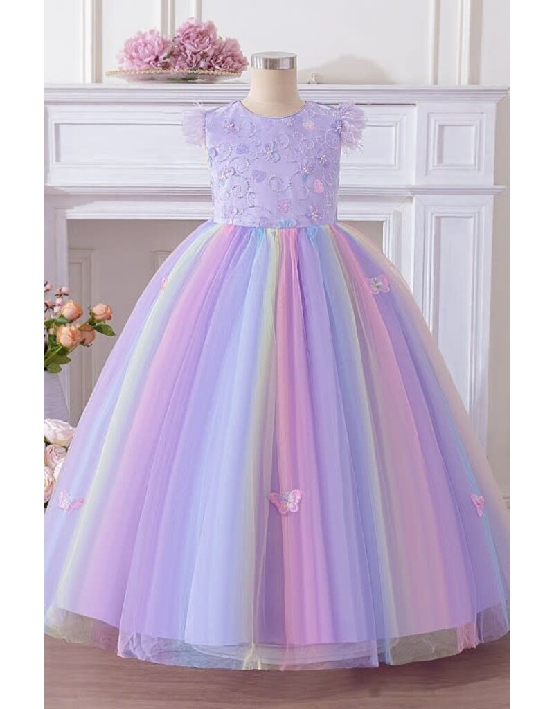 PrimaVibe Rainvow tulle ball gown 612601
