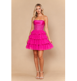 Chiffon ruffle rhinestone dress 2626244