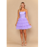 Chiffon ruffle rhinestone dress 2626244