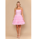 Chiffon ruffle rhinestone dress 2626244